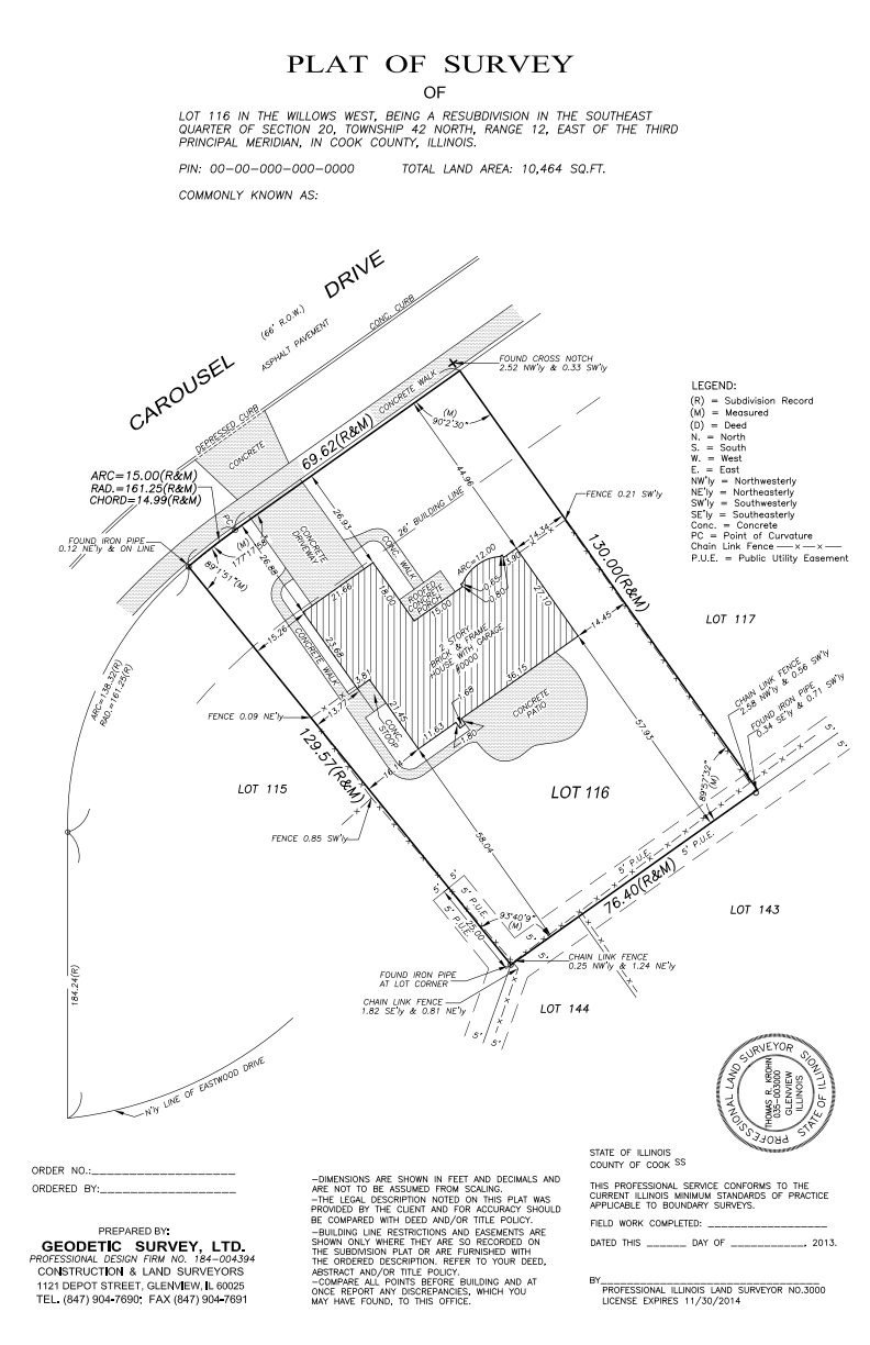 Plat of Survey/ Boundary Survey